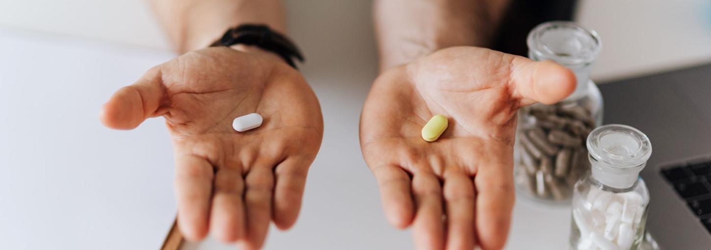 Pills in-hands